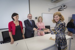 DAVID S. BUSTAMANTE 31/05/2017 SANTANDER/ CANTABRIA El Rector de la Universidad de Cantabria Angel Pazos junto a la Alcaldesa de Santander Gema Igual y la Vicepresidenta del Gobierno de Cantabria Eva Diaz Tezanos inauguran las nuevas instalaciones de la Escuela de Doctorado de la Universidad de Cantabria.